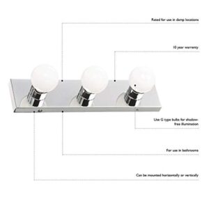 Design House 500892 4 Light Vanity Light, Polished Chrome, 24"