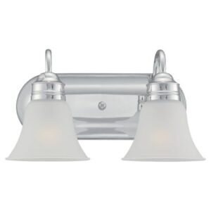 sea gull lighting 44851-05 gladstone wall/bath vanity style fixture, two - light, chrome