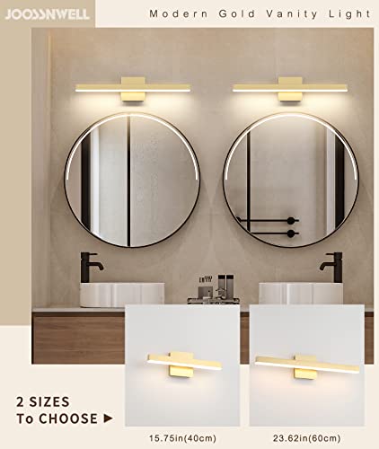 Joossnwell Gold Vanity Lights for Bathroom 24" Inch Dimmable 5CCT Modern Bath Vanity Lighting Fixtures Over Mirror LED Bathroom Wall Sconces Light 18W