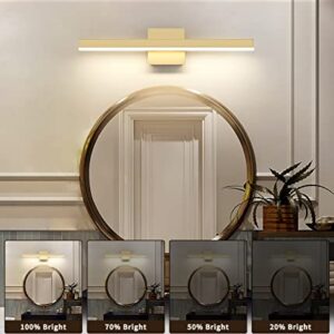 Joossnwell Gold Vanity Lights for Bathroom 24" Inch Dimmable 5CCT Modern Bath Vanity Lighting Fixtures Over Mirror LED Bathroom Wall Sconces Light 18W