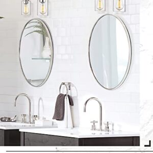 FEMILA Modern Bathroom Light Fixtures, 2-Light Bathroom Vanity Lights Over Mirror with Clear Glass Shade, Chrome Finish, 4FYC56B-2W CH