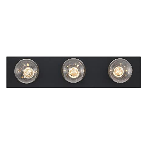 Westinghouse Lighting 6117500 Traditional Three-Light Indoor Vanity Light Fixture, Matte Black Finish