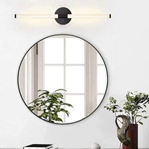 Black LED Bathroom Vanity Lights, Modern 4000k Bathroom Light Fixtures Over Mirror, 16W 23.6in Vanity Lighting Fixtures with 360° luminous, Wall Sconces Lighting for Bathroom, Mirror, Living Room