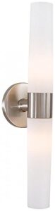 george kovacs p5042-084 saber 2 light bath with cased etched opal glass vanity, brushed nickel