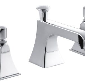 KOHLER 454-4S-CP Memoirs Stately Bathroom Sink Faucet with Lever Handles, Widespread, Polished Chrome