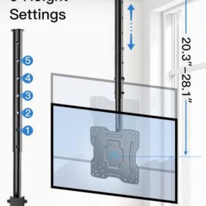 Pipishell Ceiling TV Mount, Full Motion TV Bracket for Most 13-37 inch TVs up to 60 lbs, Hanging TV Mount with Swivel, Tilt, Adjustable Height, Max VESA 200x200mm, PICM1