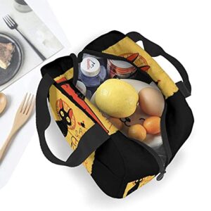 Portable lunch insulated bag lunch bag reusable waterproof portable thermal insulation bag lunch tote lunch box cooler bag with zipper for women/men