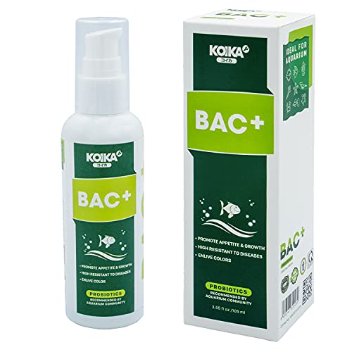 KOIKA BAC+ Aquarium Probiotics, Immunity Boosting, Disease Resistance & Improve The Digestive System (BAC+,105ml)