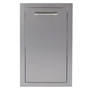 alfresco 20-inch stainless steel soft-close dual trash center/recycling bin - axe-tc2d-sc