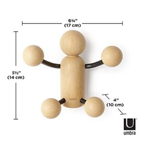 Umbra Woody Wall Hook,Black/Natural