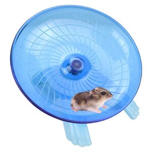 hamster wheel saucer silent spinner/quiet exercise flying runner for dwarf hamster/gerbil rat/small cage (blue)