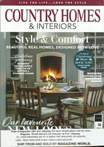 country homes & interiors magazine, style & comfort november, 2020 printed uk