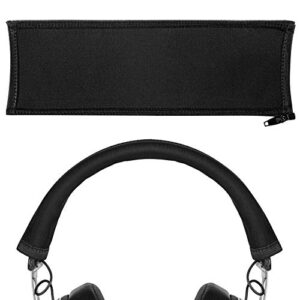 geekria headband cover compatible with sennheiser momentum 2 3 over-ear, momentum 2 on-ear, hd201 headphones/headband protector/headband pad repair part, easy diy installation (black)