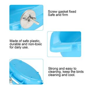 5Pcs Bird Bath Tub, Parrot Bathtub, Bird Plastic Bath Bathing Tub Shower Bathtub, Parrot Food Water Bowl, Parrot Feeder