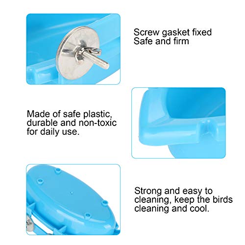 5Pcs Bird Bath Tub, Parrot Bathtub, Bird Plastic Bath Bathing Tub Shower Bathtub, Parrot Food Water Bowl, Parrot Feeder