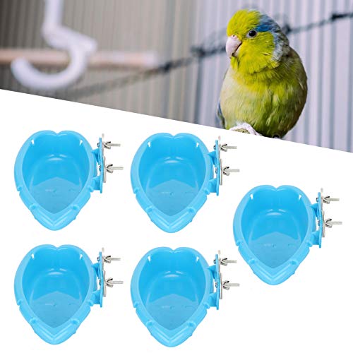 5Pcs Bird Bath Tub, Parrot Bathtub, Bird Plastic Bath Bathing Tub Shower Bathtub, Parrot Food Water Bowl, Parrot Feeder