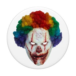 Horror Scary Halloween Face Mask Clown Design Gift PopSockets PopGrip: Swappable Grip for Phones & Tablets