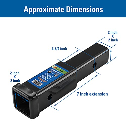 KAITWOSON 52015 Trailer Hitch Extension Receiver Tube Extenders, 7 inches Length, 3500 lbs. GTW