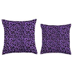 Christmas Decor & Gnome Christmas Lover Gift Purple Leopard Cheetah Print Animal Lover Throw Pillow, 18x18, Multicolor