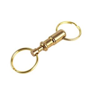 lucky line brass quick release key ring chain, 5 pack (70505)