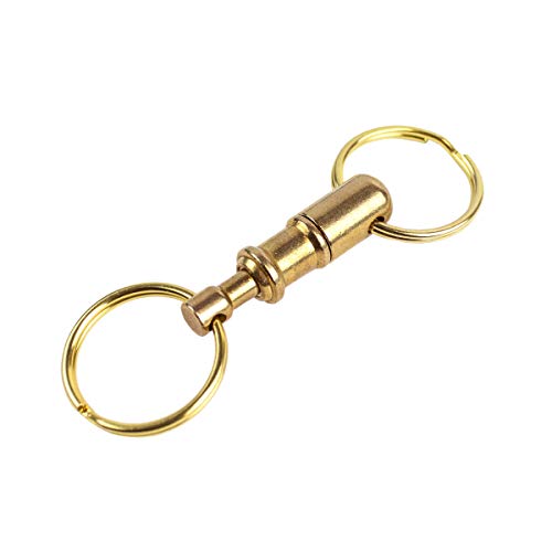 Lucky Line Brass Quick Release Key Ring Chain, 5 Pack (70505)