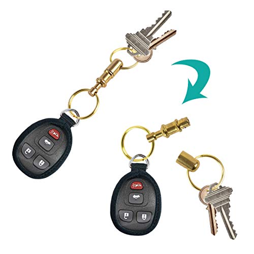 Lucky Line Brass Quick Release Key Ring Chain, 5 Pack (70505)