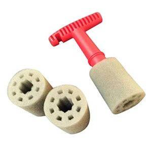 Car Wheel Detailing Brush,MoreChioce Car Washing Embedded Steel Ring Screw Cleaning Brush Lug Nut Wheel Cleaning Brush with Handle Nut Wheel Cleaning Tool Set