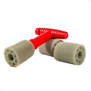 Car Wheel Detailing Brush,MoreChioce Car Washing Embedded Steel Ring Screw Cleaning Brush Lug Nut Wheel Cleaning Brush with Handle Nut Wheel Cleaning Tool Set