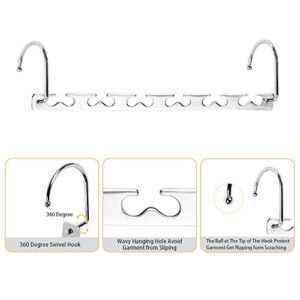 Magic Clothing Hangers Space Saving Sturdy Metal Hangers Wardrobe Closet Organizer Space Saving Hanger Pack of 6 Cascading Hangers