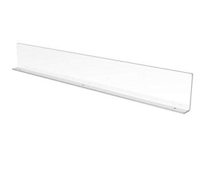 fixturedisplays® 22 x 3" clear floating shelf wall mount shelf lip stopper shelf guard divider plexiglass edge protection 10084-12pk-nf