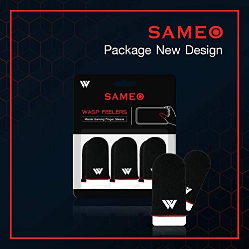 SAMEO Gaming Finger Sleeves for Mobile Game Controllers (Pack of 3 Pair) Anti-Sweat Breathable Seamless Thumb Finger Sleeve for League of Legend, PUBG, Rules of Survival, Knives Out (Gray)