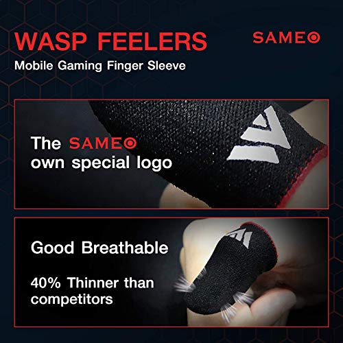 SAMEO Gaming Finger Sleeves for Mobile Game Controllers (Pack of 3 Pair) Anti-Sweat Breathable Seamless Thumb Finger Sleeve for League of Legend, PUBG, Rules of Survival, Knives Out (Gray)