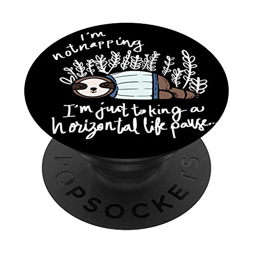 Horizontal Life Pause Slothful Person PopSockets Swappable PopGrip