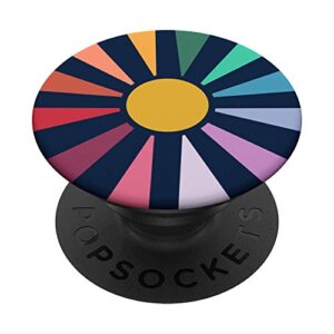 rainbow sunshine circle colorful sun rays popsockets swappable popgrip