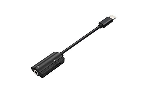 XRGO Black Type C to 3.5mm Audio Adapter with Charging Port