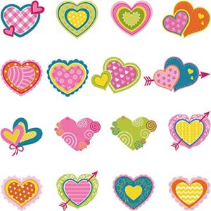 64 pieces hearts cut out accents colorful mini valentine's day cutouts paper romantic love cutouts diy decorations for bulletin board classroom school valentine's day party