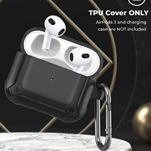 ProCase AirPods 3 Case 2021 with Keychain, Full-Body Rugged Protective Shockproof Carrying Case Cover for AirPods 3rd Generation -Black