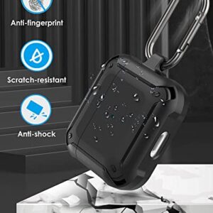 ProCase AirPods 3 Case 2021 with Keychain, Full-Body Rugged Protective Shockproof Carrying Case Cover for AirPods 3rd Generation -Black