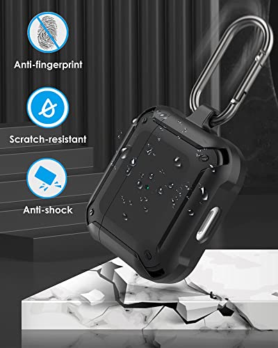 ProCase AirPods 3 Case 2021 with Keychain, Full-Body Rugged Protective Shockproof Carrying Case Cover for AirPods 3rd Generation -Black