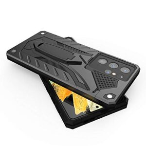 Kitoo Designed for Samsung Galaxy S21 Ultra Case with Kickstand 5G, Military Grade 12ft. Drop Tested - Black