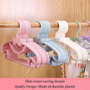 JINGXINMY Baby Hangers for Kids Clothes - Pack of 20 Durable Plastic Kids Hangers for Nursery -Childrens Hangers - Great as Toddler or Infant Clothes Hangers-4 Colors