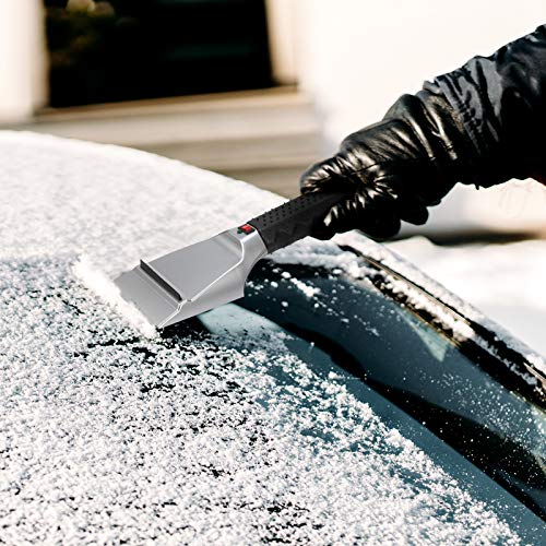 Frienda Heated Snow Ice Scraper 12V Electric Auto Windshield Ice Scrapers Electric Window Ice Scraper with 2 Pieces Rear View Mirror Covers Side Mirror Protective Covers for Most Cars Trucks SUV