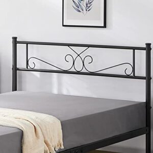 Yaheetech Twin Size Bed Frames/Metal Platform Bed with Headboard and Footboard/No Box Spring Needed/Easy Assembly, Black