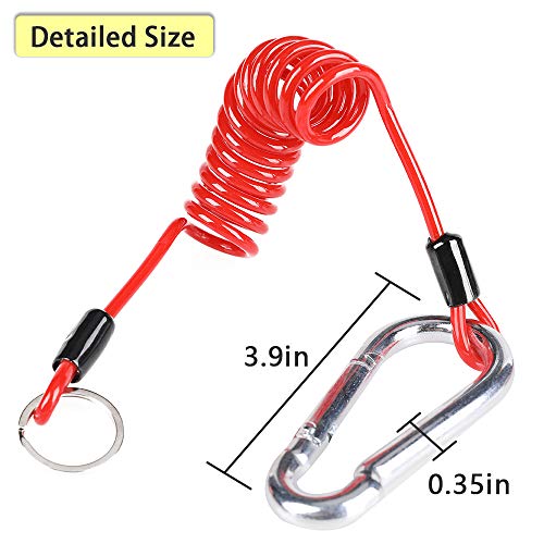 6 Foot Breakaway Trailer Cable,Trailer Safety Breakaway Cable Spring Towing Coiled Wire for RV Trailer Emergency Camper (1 Pack)