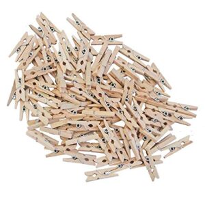 Aeyistry 50 Pcs Wooden Clothespins for Crafts, Natural Clothes Pins, Photo Picture Holder(1.4*0.28 inches)