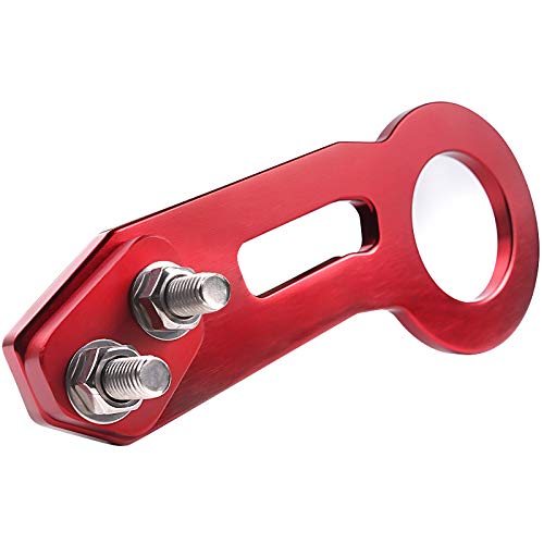 OTUAYAUTO Rear Tow Towing Hook - Universal Aluminum Car Towing Tool, Auto Trailer Ring, Racing Trailer Hook (Red)