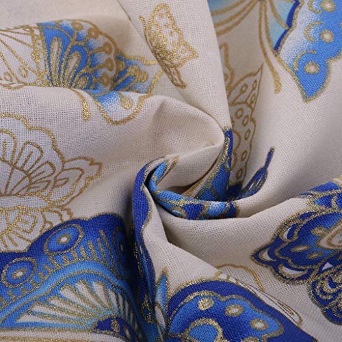 Colcolo Butterflies Cotton Fabric Yard Sewing 59"Wide, 0.5 Meter