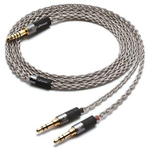 gucraftsman 6n single crystal silver upgrade cable 2.5mm/4.4mm balanec headphone upgrade cables for beyerdynamic t1 2nd t5p 2nd t5p 3nd final d8000pro denon ah-d5200 ah-d7200 ah-d9200 (4.4mm plug)