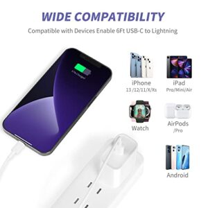 iPhone Charger Fast Charging,【Apple MFi Certified】 2Pack 20W Type C Fast Charger Block with 6FT USB C to Lightning Cable for iPhone 14/13/13 Pro/12/12 Pro/12 Pro Max/11/Xs Max/XR/X,iPad,AirPods Pro