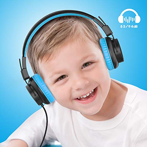 gorsun Kids Headphones, Headphones for Kids for School, 85dB/94dB Volume Limited, Wired Headphones with Mic, Sharing Function, Adjustable Toddler Headphones for School/Tablet/PC